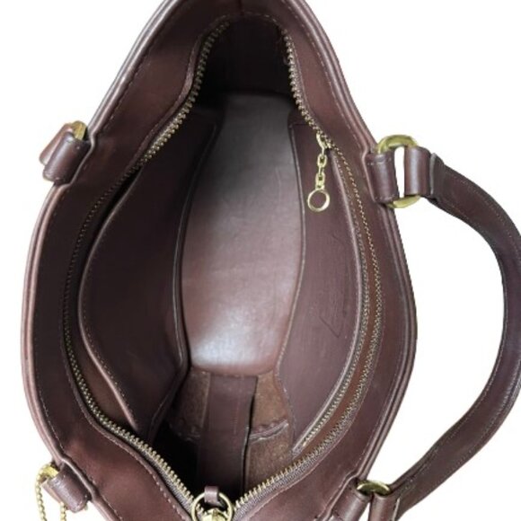 Coach Vintage Tribeca Dark Brown Mahogany Satchel Tote Purse Bag (9081)- LNC - Picture 3 of 9